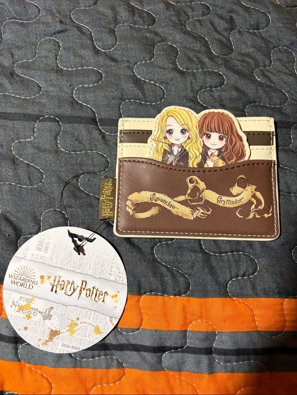 Loungefly Brown & Cream Harry Potter House Card Holder